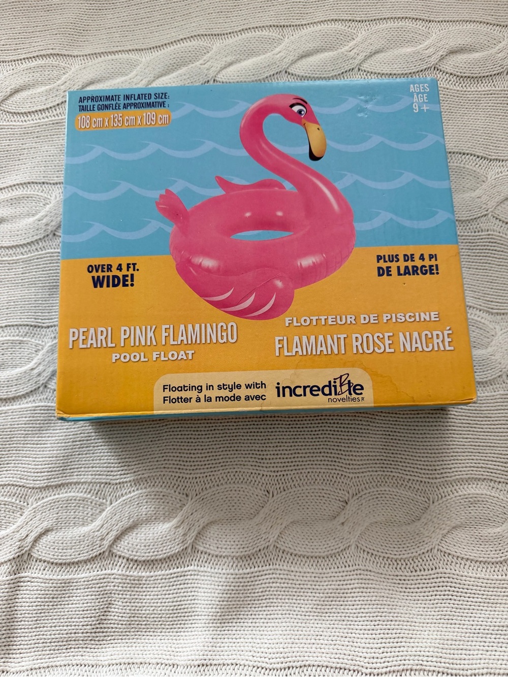 Incredible Novelties Giant Flamingo Pool Floaty - Pearl Pink